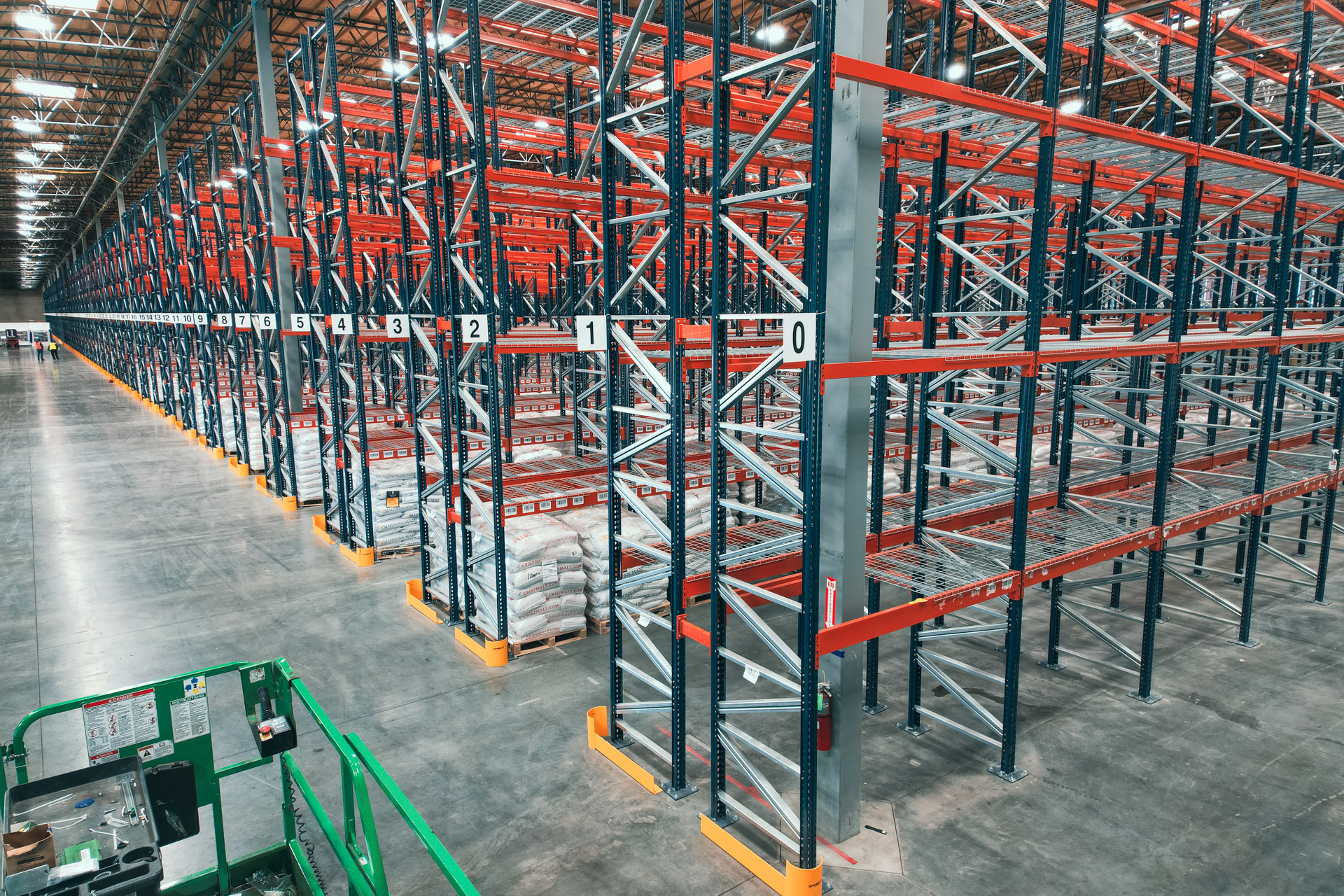 Warehouse pallet rack installation in Atlanta Georgia